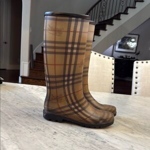 Burberry Plaid Rain Boots